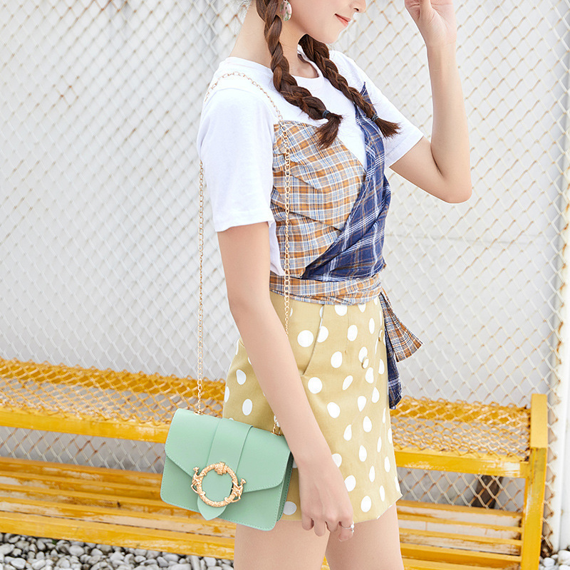 MZ Women's Mini Square Crossbody Bag with Chain Strap - Image 4