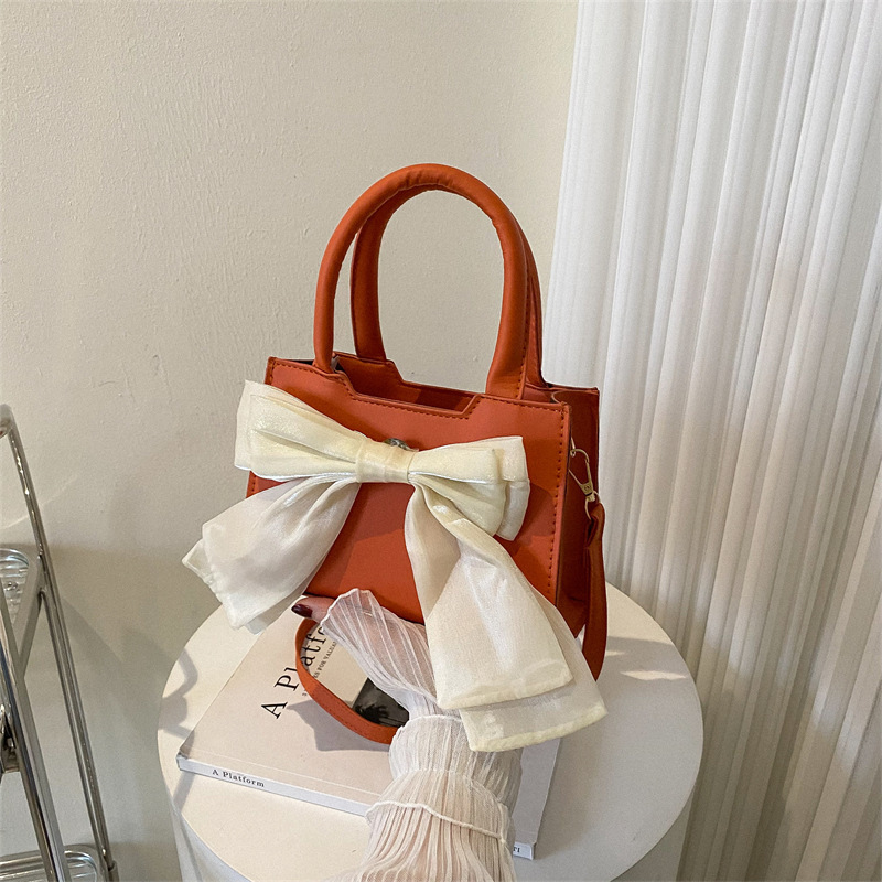 Cute Bow Top Handle Mini Bag Women 2022 New Versatile Crossbody - Image 2
