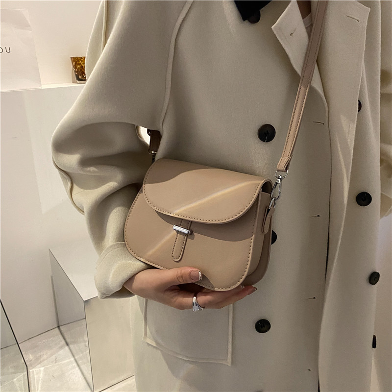 Trendy Half Moon Saddle Bag for Women - PU Shoulder Crossbody Bag