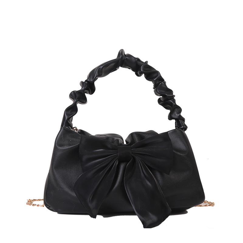 MZ Mini Square Crossbody Bag with Bow - PU Leather Women's Shoulder Handbag - Image 5