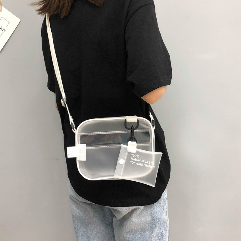 2022 Summer New Crossbody Transparent Small Bag PVC Jelly Bag Minimalist One Shoulder Women Bag - Image 2