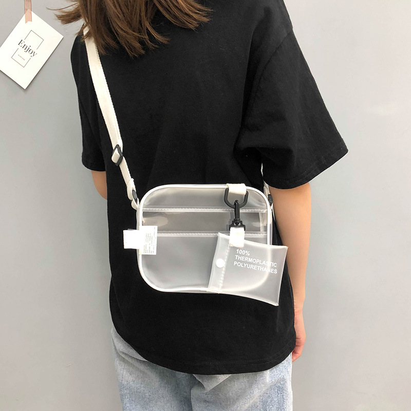2022 Summer New Crossbody Transparent Small Bag PVC Jelly Bag Minimalist One Shoulder Women Bag - Image 3