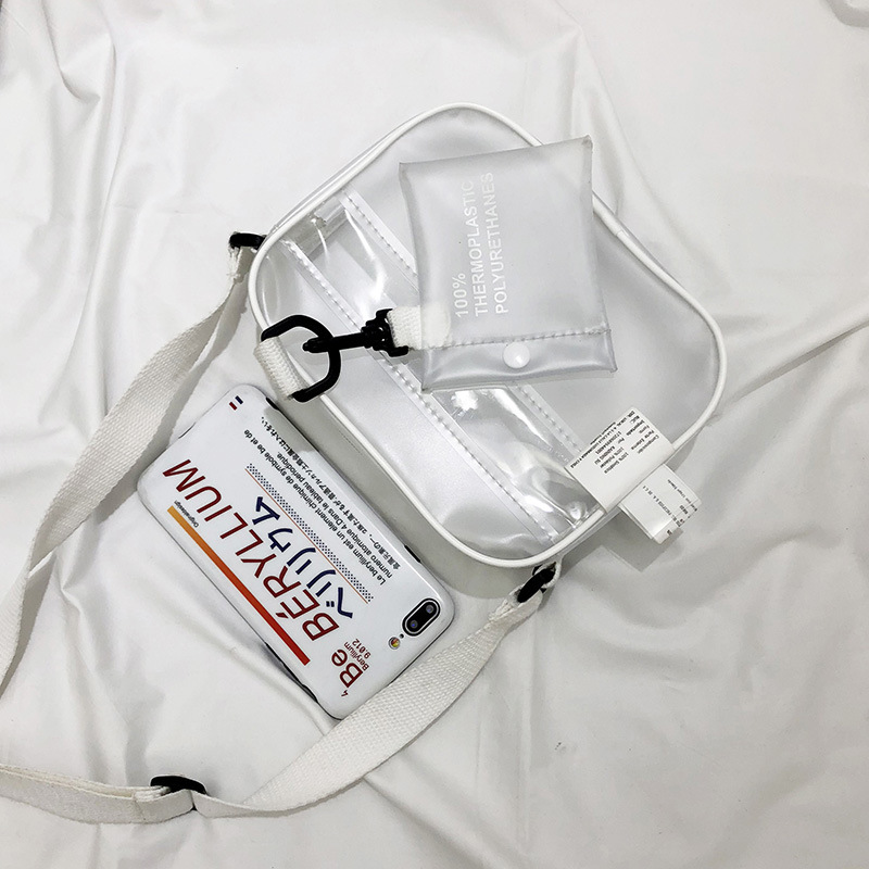2022 Summer New Crossbody Transparent Small Bag PVC Jelly Bag Minimalist One Shoulder Women Bag - Image 4
