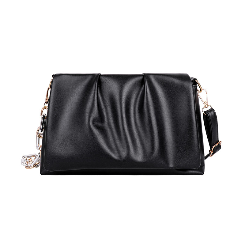MZ Women's Pleated Shoulder Bag 2022 New Fashion Casual Solid Color Retro Crossbody Small Bag - Image 5