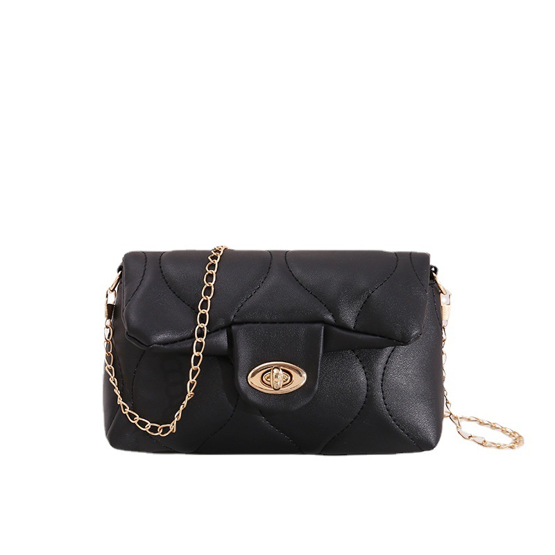 Korean Style Mini Square Bag Embroidered Chain Crossbody Handbag for Women - Image 5