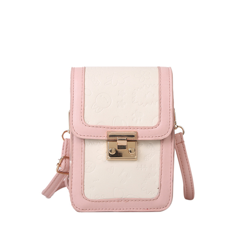 Fresh Style Cartoon Print Lock Phone Bag Mini Crossbody Square Bag - Image 5