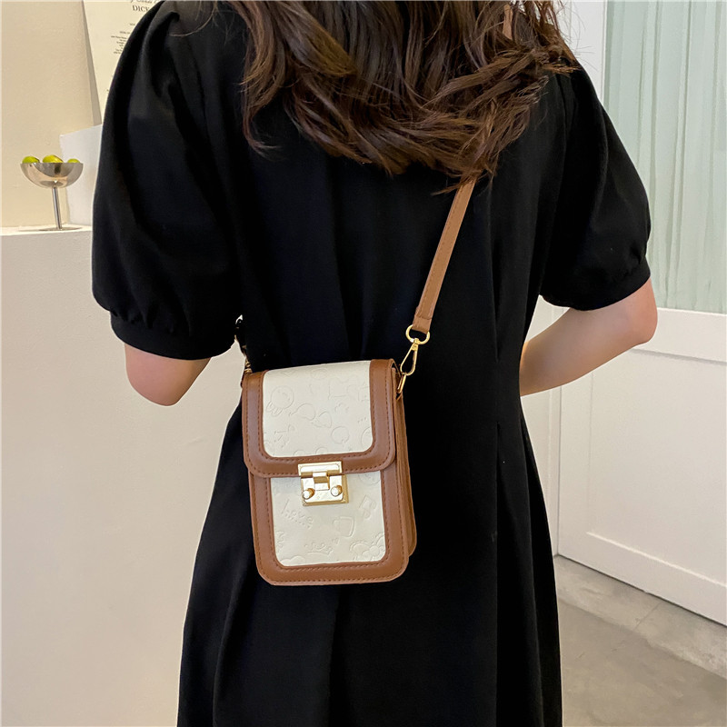 Fresh Style Cartoon Print Lock Phone Bag Mini Crossbody Square Bag - Image 2