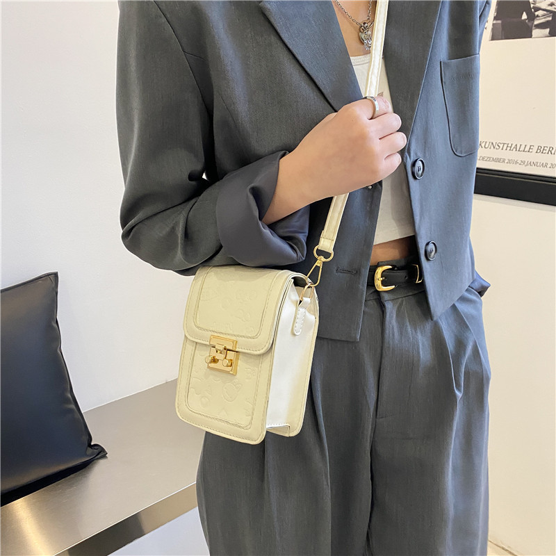 Fresh Style Cartoon Print Lock Phone Bag Mini Crossbody Square Bag - Image 3