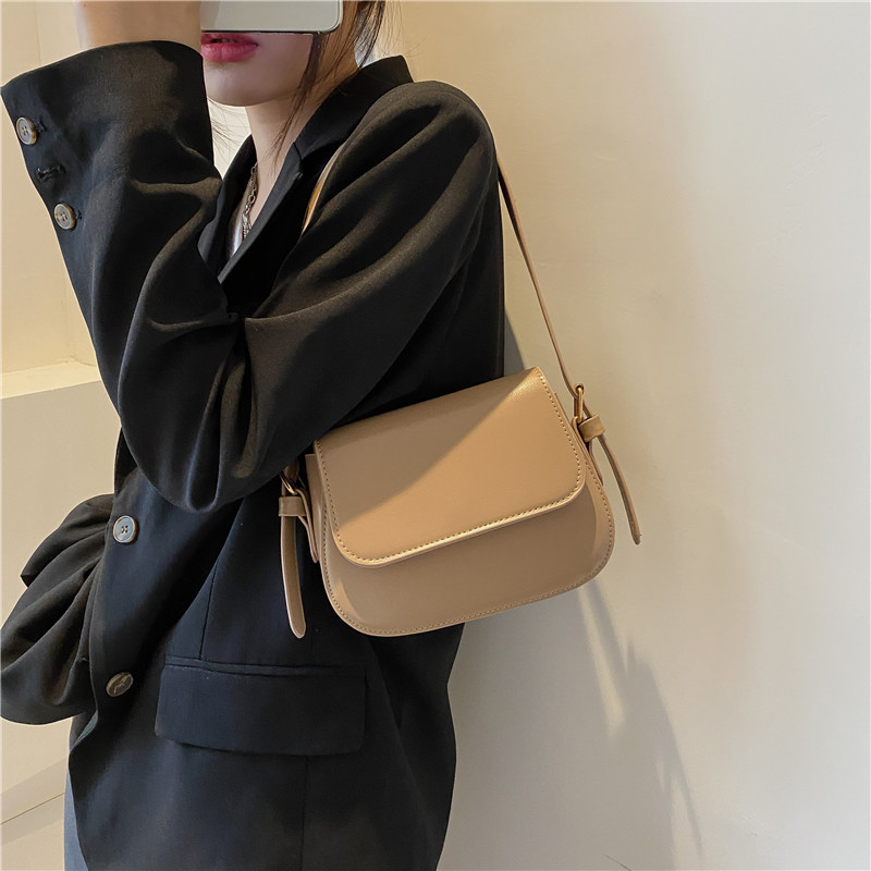 Minimalist Casual Small Square Bag Women 2022 New Solid Color Stylish Retro Crossbody Shoulder Underarm Bag - Image 2