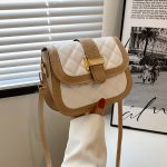 Small Saddle Crossbody Bag for Women 2022 New Korean Style PU Magnetic Closure