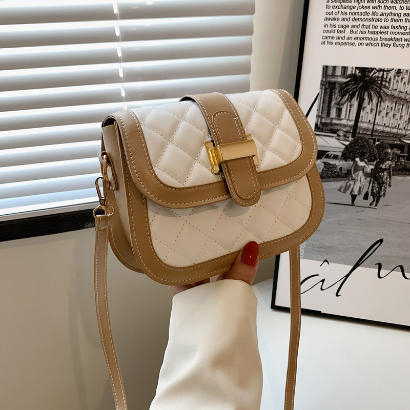 Small Saddle Crossbody Bag for Women 2022 New Korean Style PU Magnetic Closure