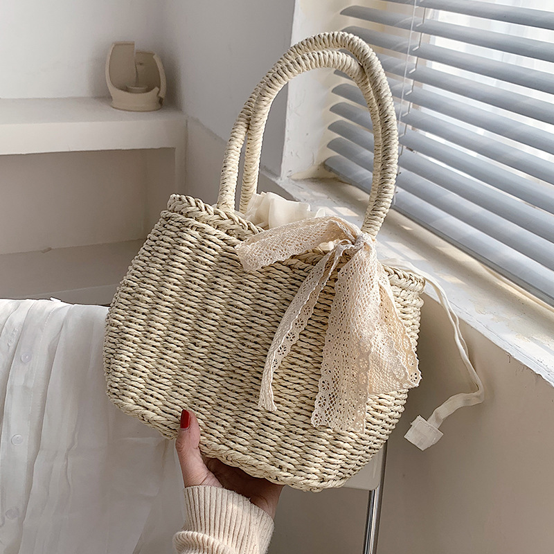 Women's Woven Straw Handbag Summer Trendy Crossbody Beach Bag - Image 3