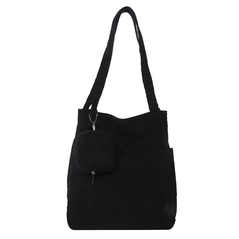 Korean Style Large Capacity Women's Tote Bag Twill Canvas Commuter Shoulder Handbag Casual Simple Lazy Shopping Bag Trendy - Image 5