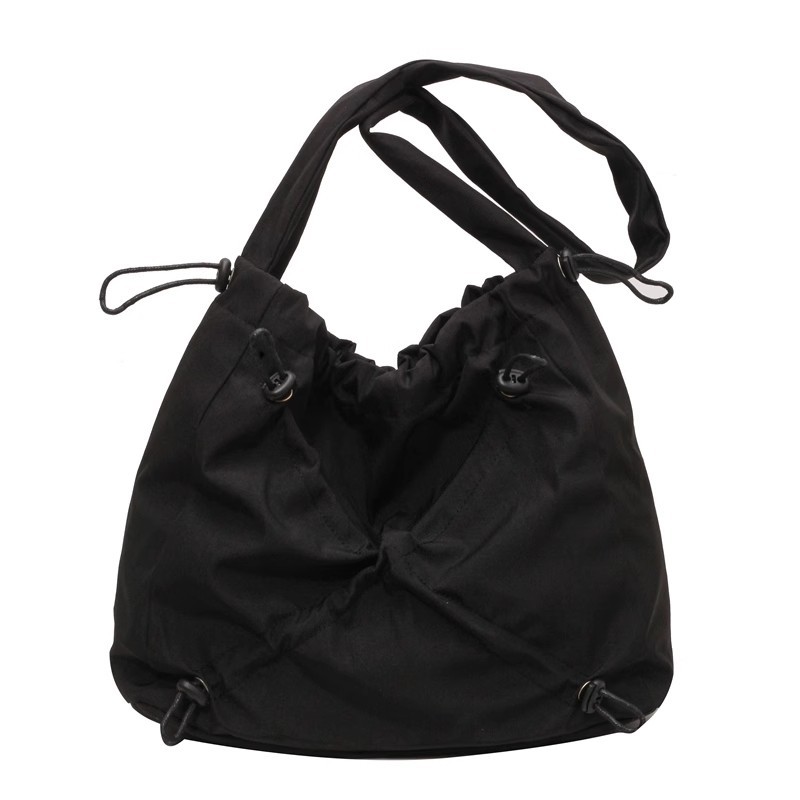 Women's Large Nylon Tote Bag 2023 New Fashion Shoulder Crossbody Pleated Commuter Bag - Image 5